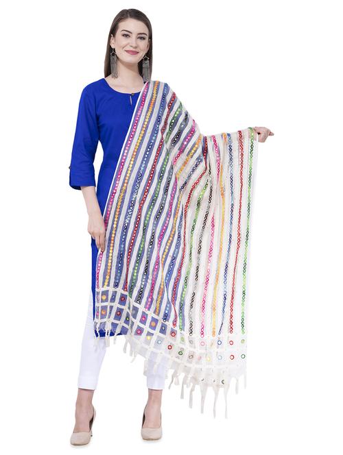 mirror work dupatta - 16645556 - Standard Image - 1