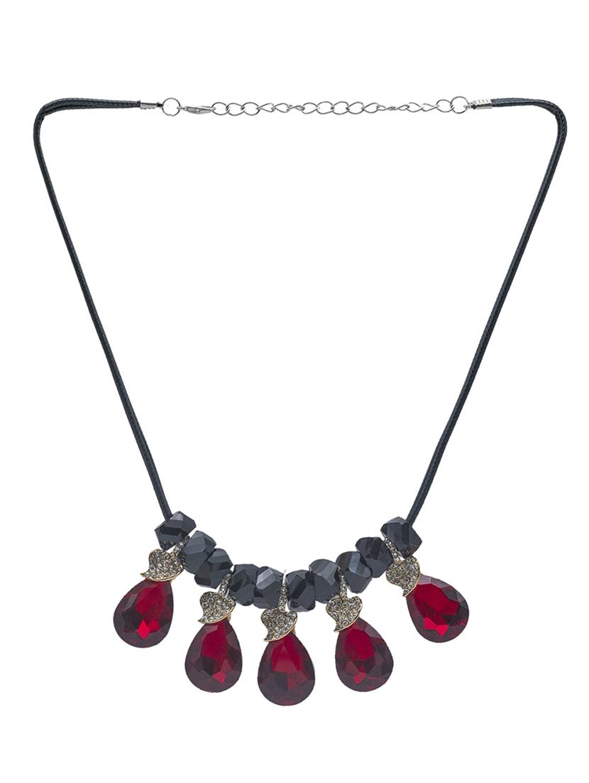 red satin less steel short necklace - 16645657 - Zoom Image - 1