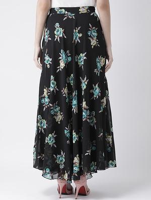 high rise floral flared skirt - 16645797 - Standard Image - 4