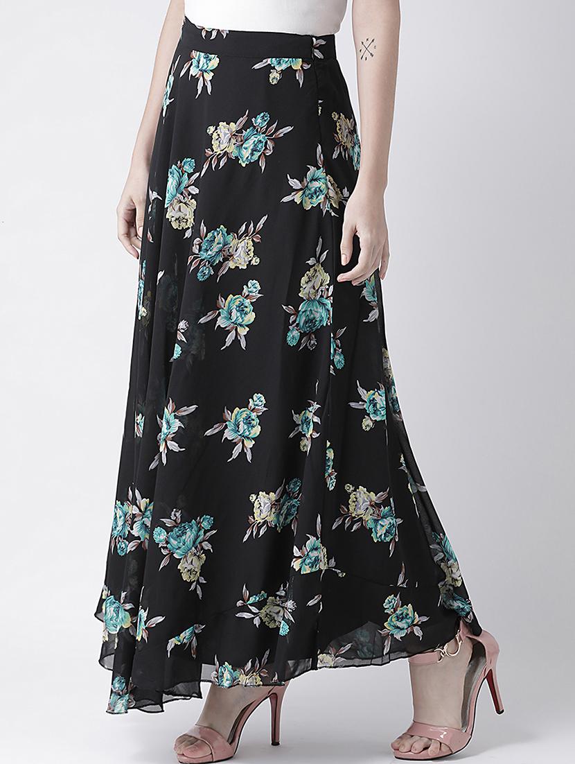 high rise floral flared skirt - 16645797 - Zoom Image - 2