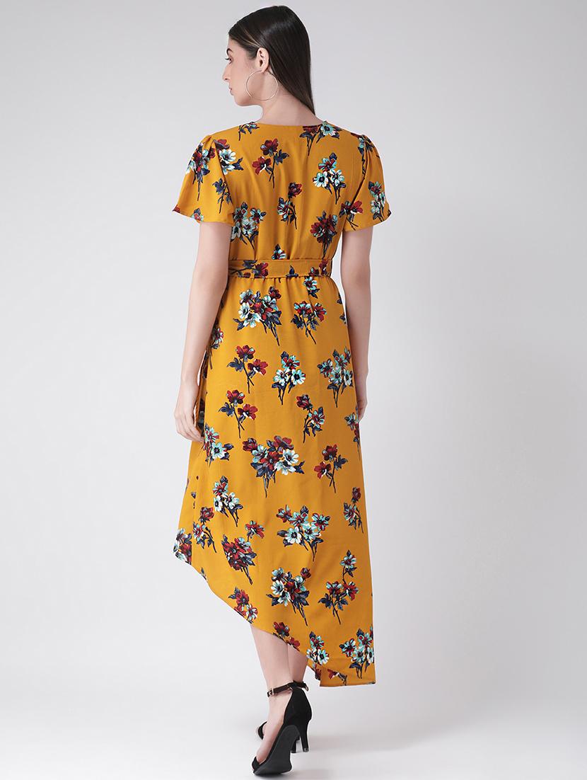 v neck asymmetric a-line dress - 16645800 - Zoom Image - 3