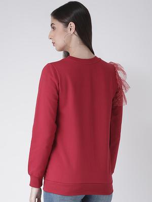 frill detail solid sweatshirt - 16645814 - Standard Image - 4