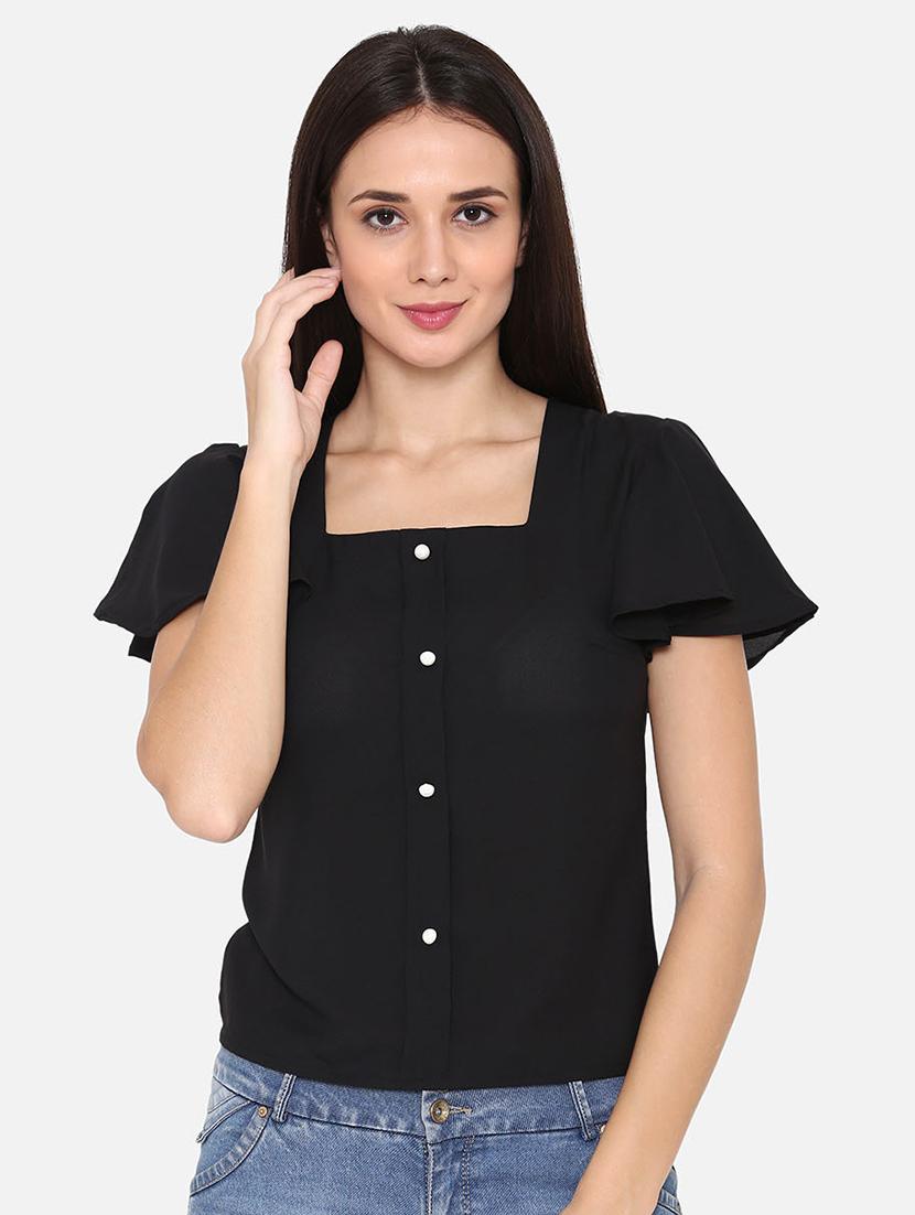 square neck bell sleeved top - 16645877 - Zoom Image - 1
