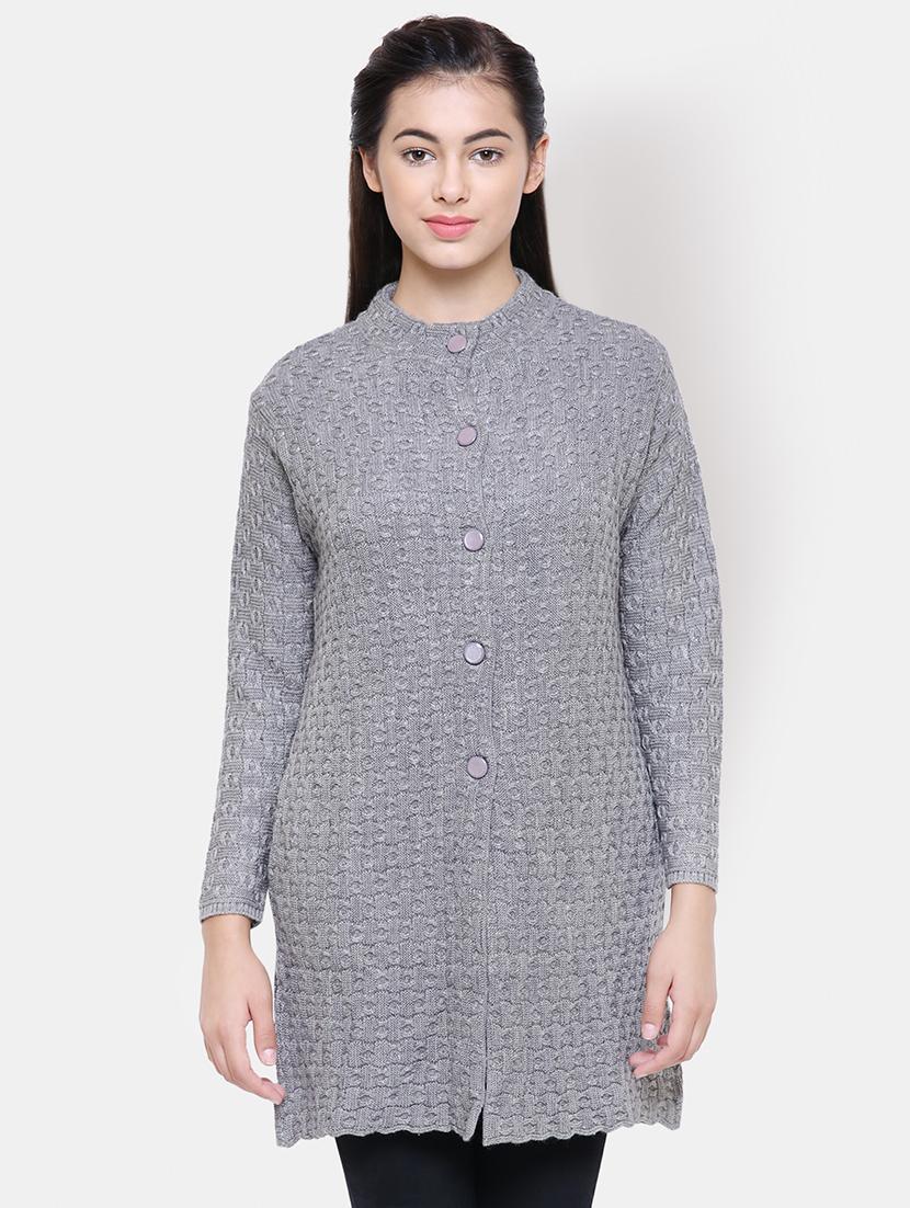 long sleeved woolen cardigan - 16645919 - Zoom Image - 1