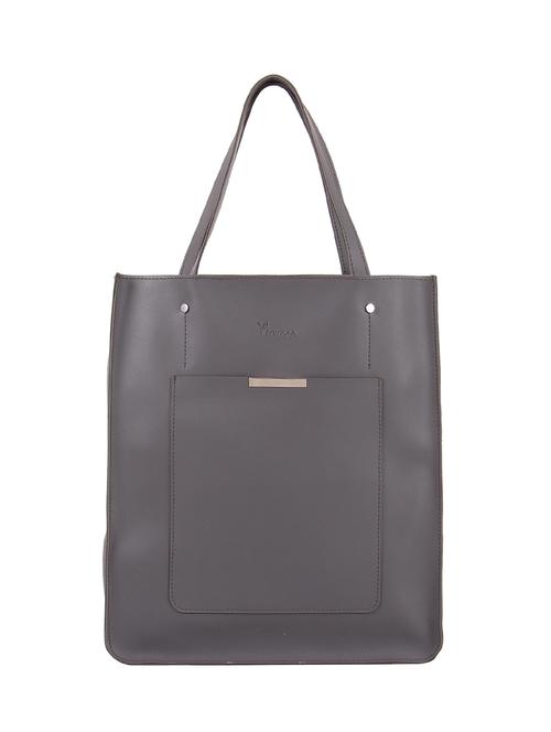 grey leatherette (pu) regular handbag - 16645980 - Standard Image - 1