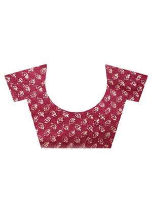 printed saree with blouse - 16646001 - Standard Image - 4
