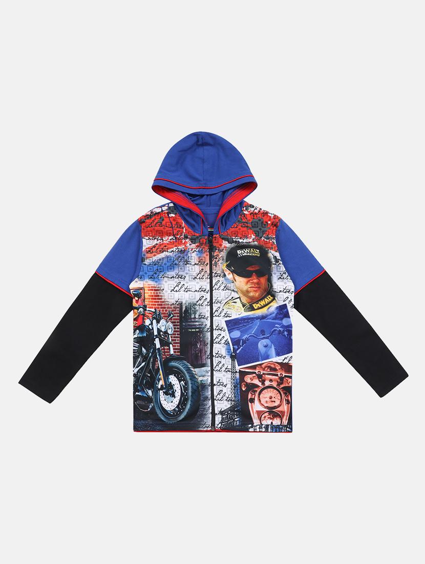 long sleeved hooded t-shirt - 16646152 - Zoom Image - 1