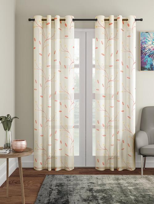 premium embroidery sheer door curtain - 16646203 - Very Small Image - 1