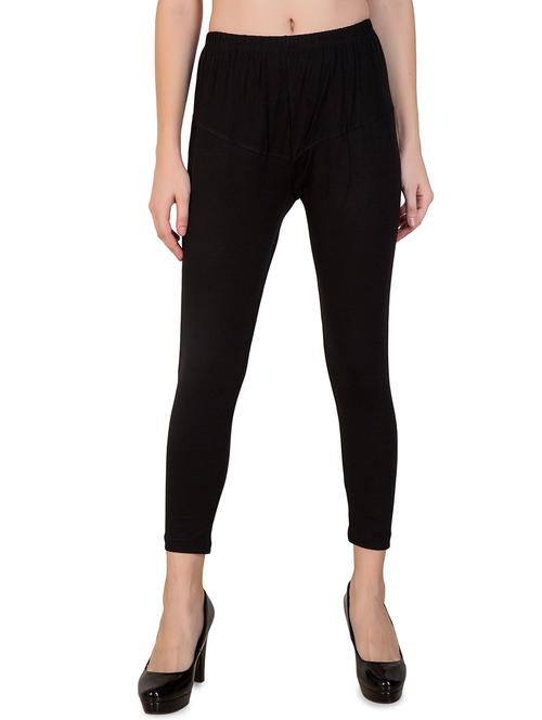 black solid churidar - 16646223 - Standard Image - 1