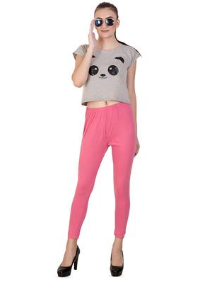 pink solid churidar - 16646226 - Standard Image - 4