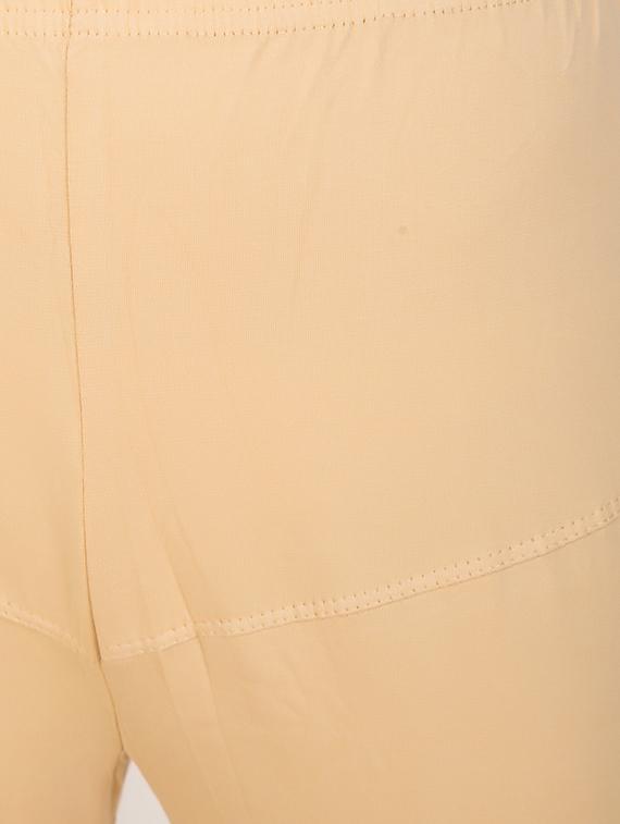 beige solid churidar - 16646228 - Zoom Image - 5