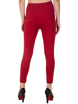 red solid churidar - 16646243 - Standard Image - 3