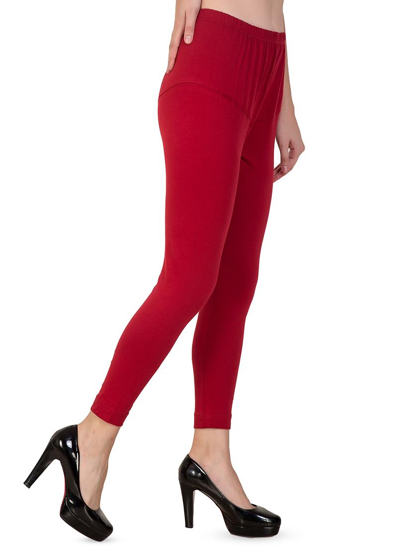 red solid churidar - 16646243 - Zoom Image - 2