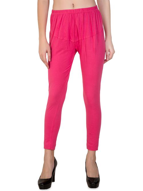 pink solid churidar - 16646244 - Standard Image - 1