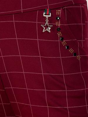 high rise embellished straight trouser - 16646444 - Standard Image - 5