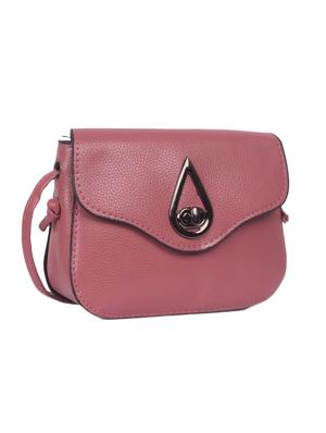 pink leatherette (pu) regular sling bag - 16646761 - Standard Image - 4
