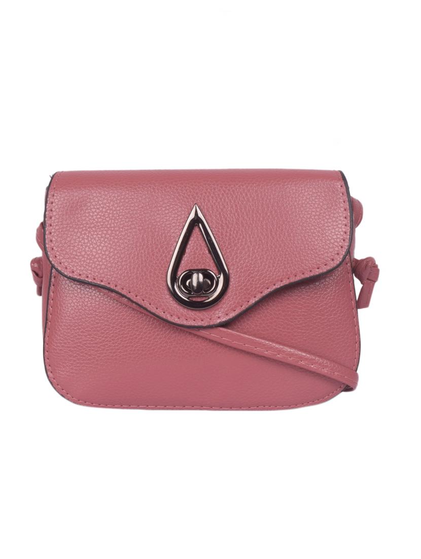 pink leatherette (pu) regular sling bag - 16646761 - Zoom Image - 1