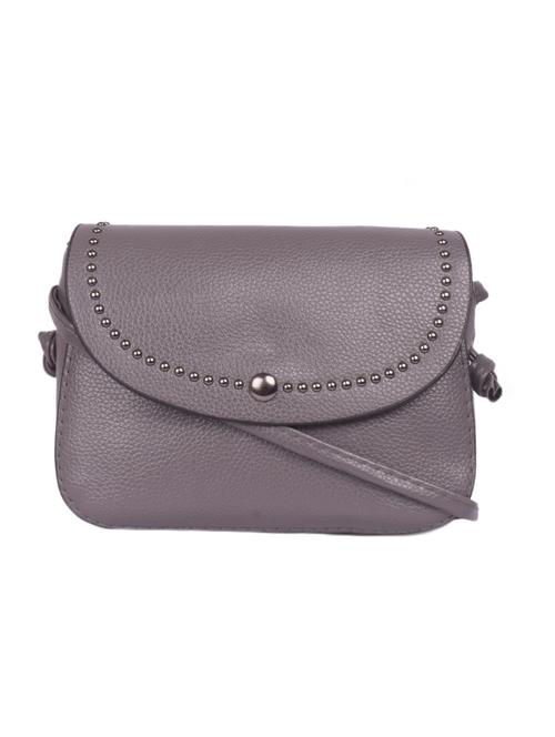 grey leatherette (pu) regular sling bag - 16646773 - Very Small Image - 1