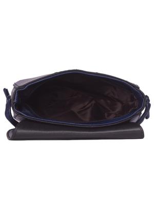blue leatherette (pu) regular sling bag - 16646774 - Standard Image - 3