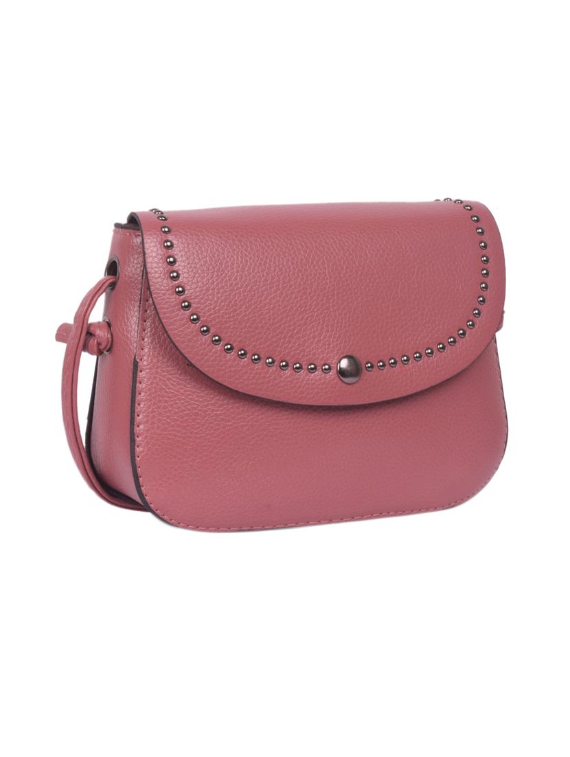 pink leatherette (pu) regular sling bag - 16646776 - Zoom Image - 4