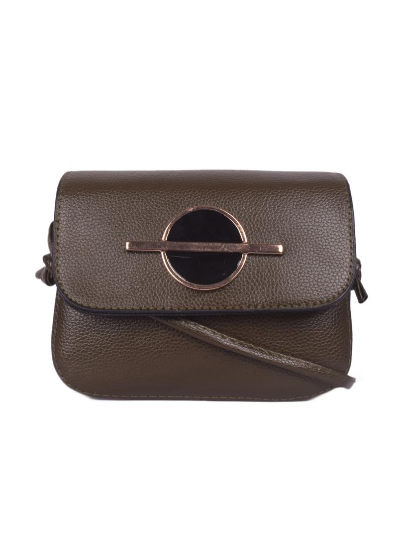 brown leatherette (pu) regular sling bag - 16646790 - Zoom Image - 1