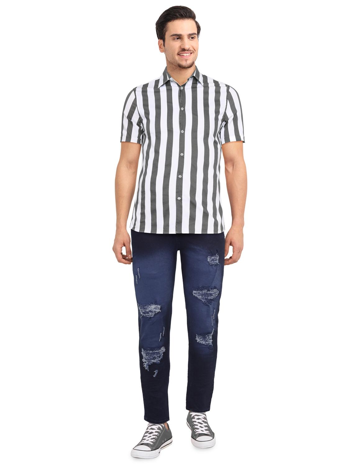 blue heavy washed distressed denim jeans - 16646853 - Zoom Image - 4