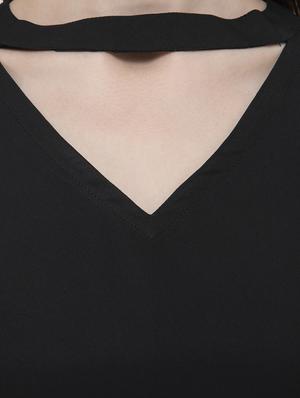 laced bell sleeved choker neck top - 16646891 - Standard Image - 5