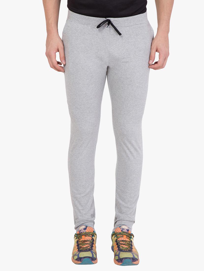 grey solid full length track pant - 16648487 - Zoom Image - 1