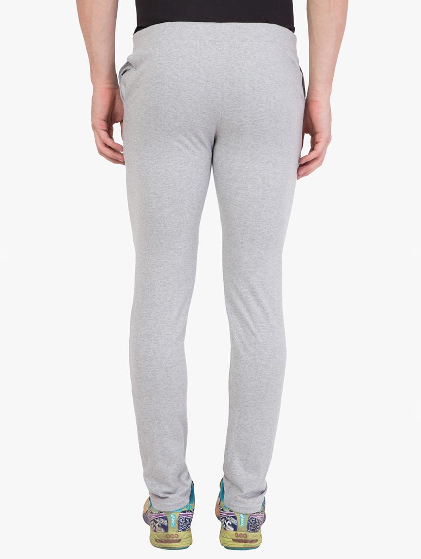 grey solid full length track pant - 16648487 - Zoom Image - 3