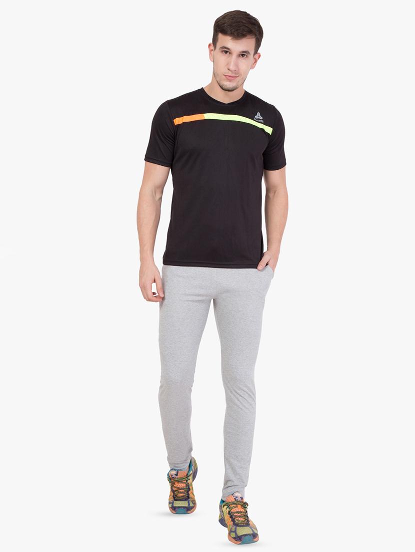 grey solid full length track pant - 16648487 - Zoom Image - 4