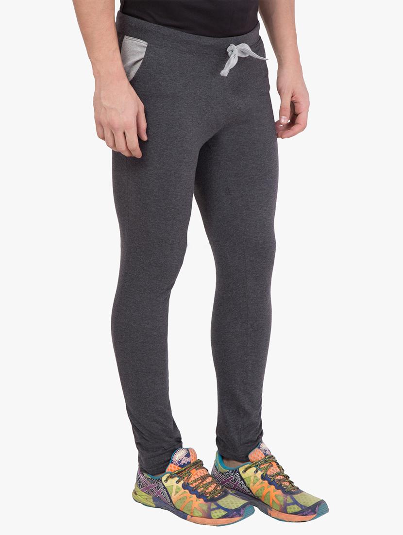 dark grey solid full length track pant - 16648492 - Zoom Image - 2