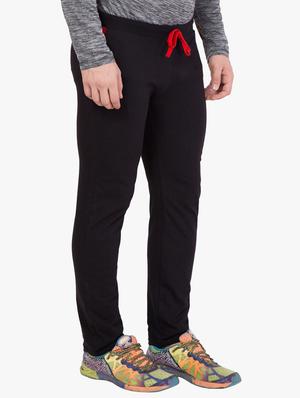 black solid full length track pant - 16648494 - Standard Image - 2