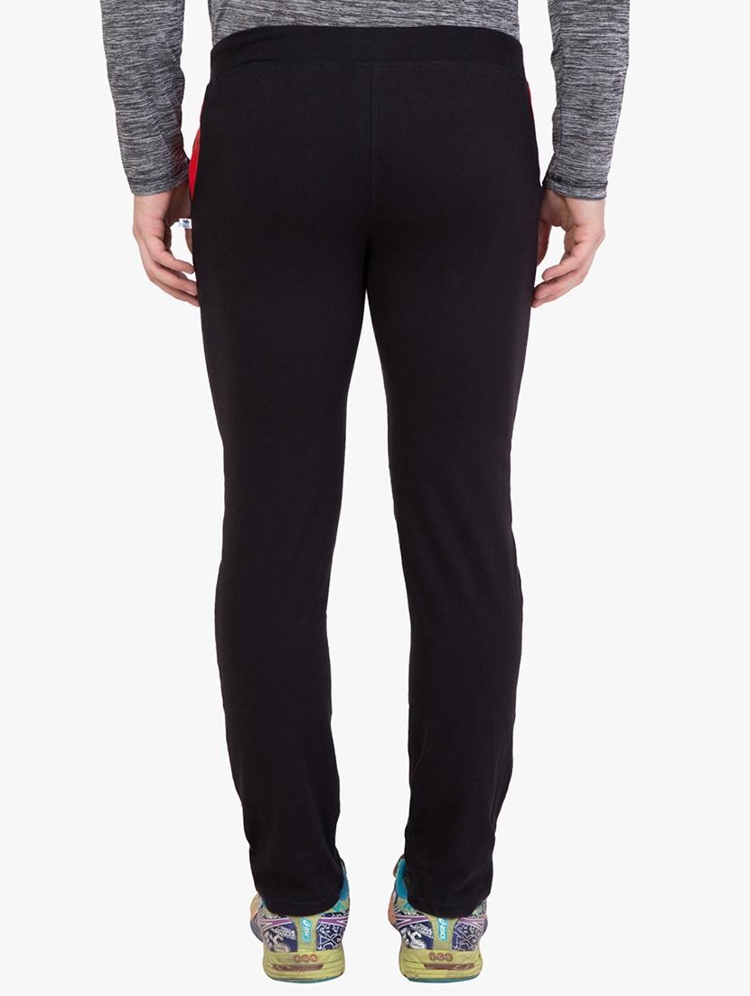 black solid full length track pant - 16648494 - Zoom Image - 3