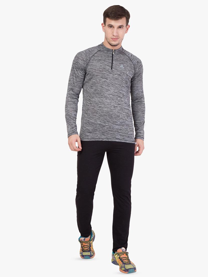 black solid full length track pant - 16648494 - Zoom Image - 4