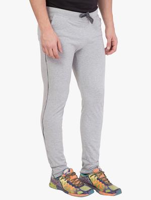 grey solid full length track pant - 16648495 - Standard Image - 2