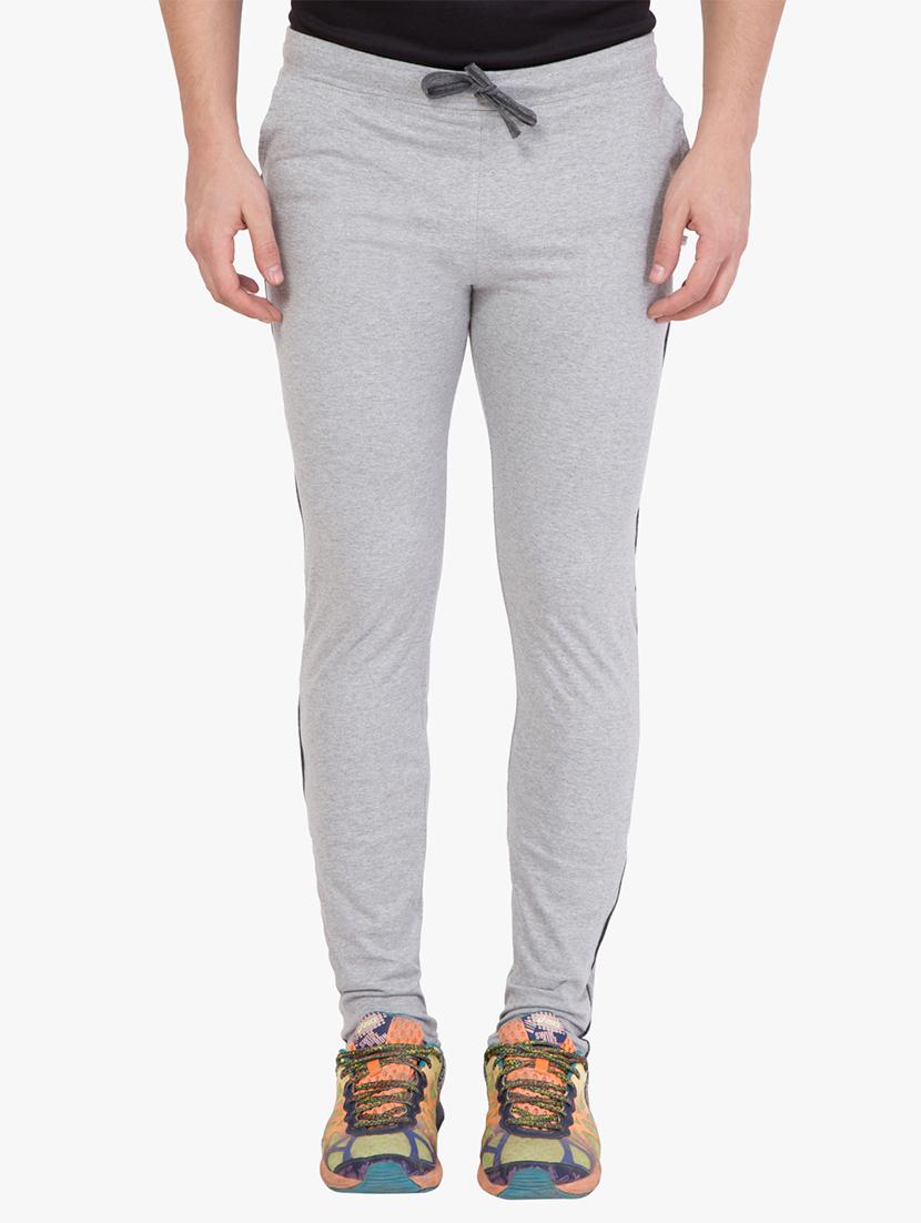grey solid full length track pant - 16648495 - Zoom Image - 1