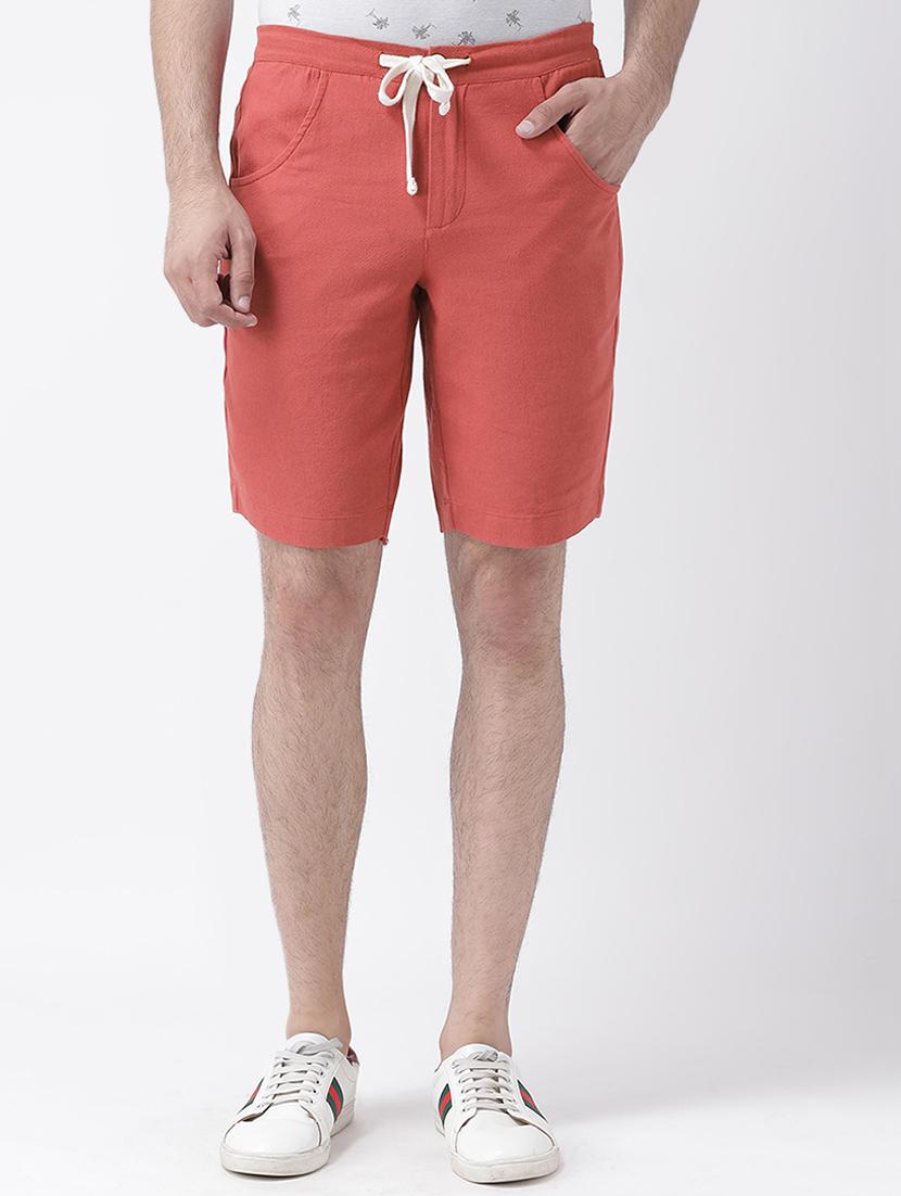 red solid shorts - 16648821 - Zoom Image - 1