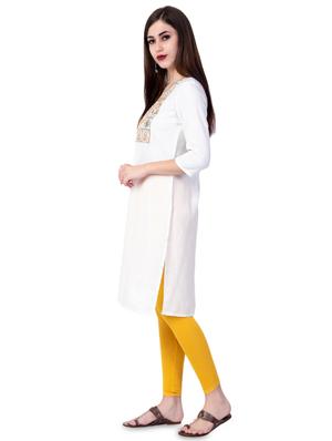 embroidered straight kurta - 16648907 - Standard Image - 2