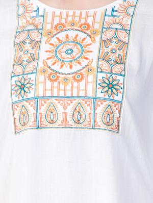 embroidered straight kurta - 16648907 - Standard Image - 4