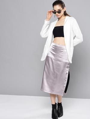high rise side slit skirt - 16649220 - Standard Image - 4