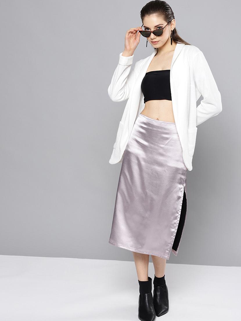 high rise side slit skirt - 16649220 - Zoom Image - 4