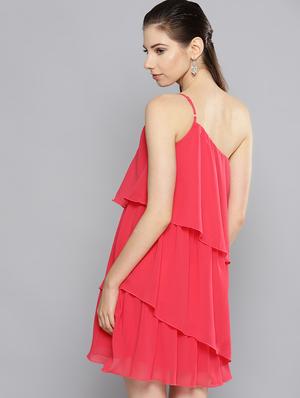 single shoulder layered dress - 16649225 - Standard Image - 3