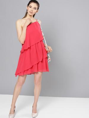 single shoulder layered dress - 16649225 - Standard Image - 4