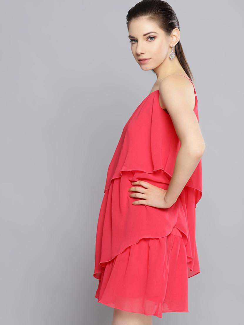 single shoulder layered dress - 16649225 - Zoom Image - 2