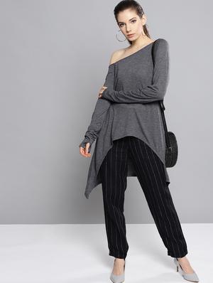 off shoulder asymmetric top - 16649233 - Standard Image - 4