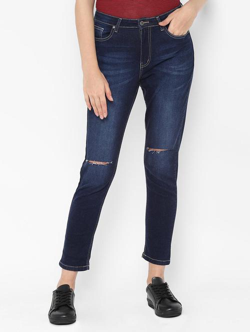 high rise knee slit jean - 16649267 - Standard Image - 1