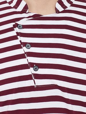 brown striped long kurta - 16649305 - Standard Image - 4