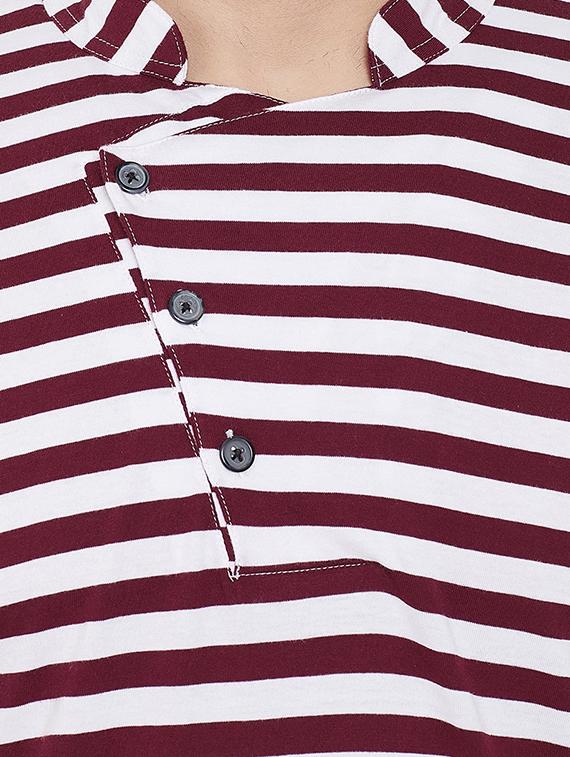 brown striped long kurta - 16649305 - Zoom Image - 4