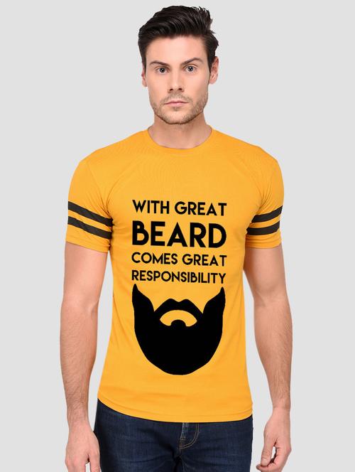 yellow front print t-shirt - 16649307 - Very Small Image - 1