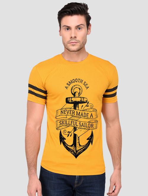 yellow front print t-shirt - 16649308 - Very Small Image - 1